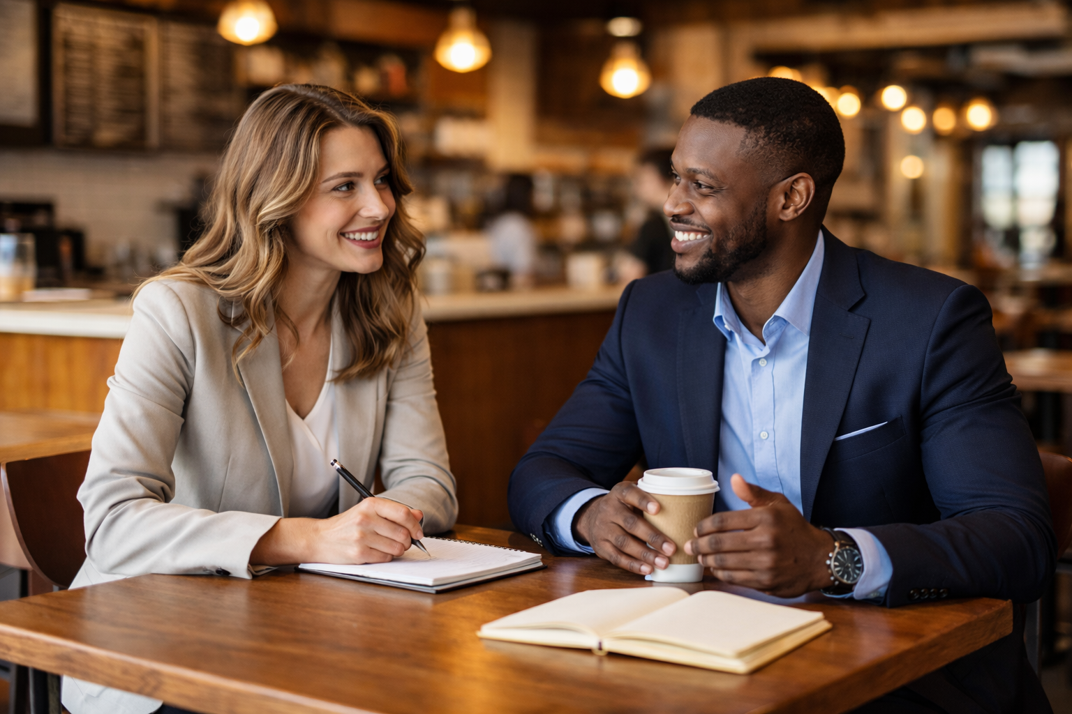 Professional conducting an informational interview — the CareerNetwrk method for accessing the hidden job market